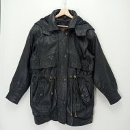 Kurtka skórzana z kapturem y2k - vintage hoody  leahter jacket - S - kurtka_skorzana_z_kapturem_y2k_-_vintage_hoody__leahter_jacket_-_s_(1).jpg