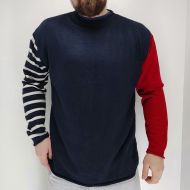Moschino Jeans XL woool acryl sweater navyblue lisptickred marinostripes  - moschino_jeans_xl_woool_acryl_sweater_navyblue_lisptickred_marinostripes_(2).jpg